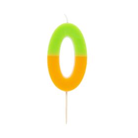 Talking Tables Orange Dipped Number 0 Birthday Candle
