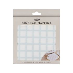 Ginger Ray Multicolored Gingham Paper Napkins