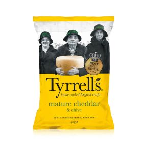Tyrell's Mature Cheddar & Chives English Crisps