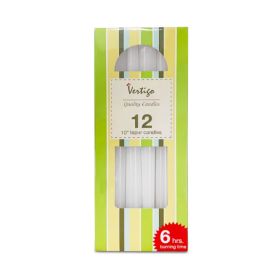 Vertigo 10 Inch Taper White Candles
