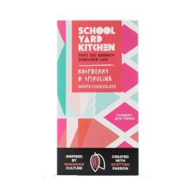 School Yard Kitchen Raspberry & Spirulina White Chocolate Bar