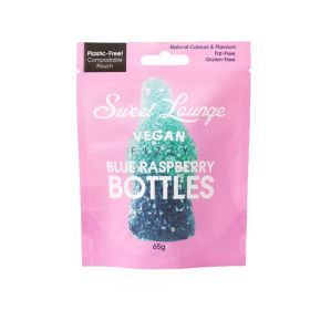 Sweet Lounge Vegan Fizzy Blue Raspberry Bottles Candies