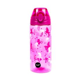 Fringoo Pink Unicorn 600ML Straw Bottle