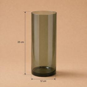 Black Plastic Cylinder Vase 12X25