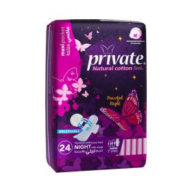 Private Tri Fold Night Sanitary Pad with Wings