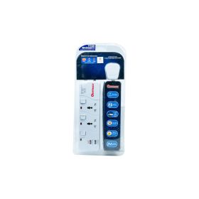 Oshtraco 2way Universal Extention 2m Cord + 2.4 Amp Usb X 2