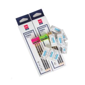 Deli 2 Box HB Pencil with 2 Sharpener with 2 Eraser