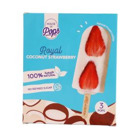 House of Pops Royal Coconut Strawberry Lollies
