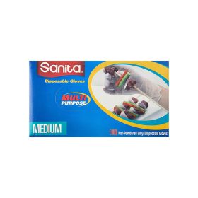 Sanita Vinyl Medium Disposable Gloves