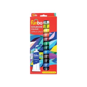 Funbo Gouache Paint Set 12 Colors 12ML Tube