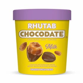 Chocodate Milk Chocolate Rhutab Dates with Roasted Almonds