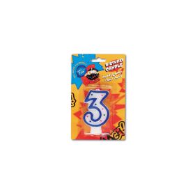Fun Birthday Candle Numeral 3