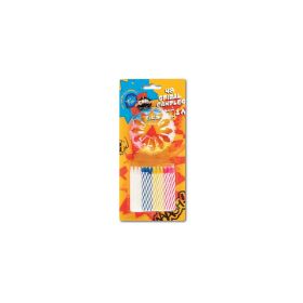 Fun Birthday Candles - Spiral + Holders