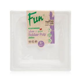 Fun Bio Moulded Fibre Square Plate