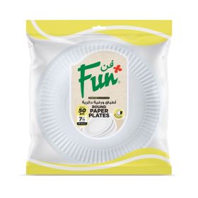 Fun Heavy Duty White Paper Plate