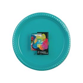 Fun Turquoise Colored Plastic Plate 