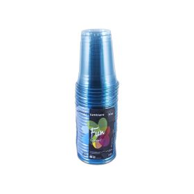 Fun Clear Turquoise Colored Plastic Cup 