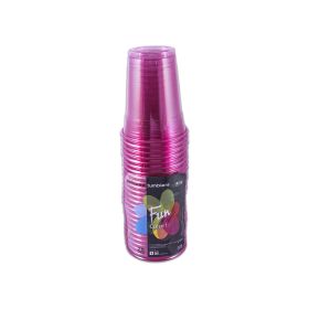 Fun Clear Violet Colored Plastic Cup 
