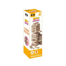 Power Joy Wooden Tower Blocks with Dices