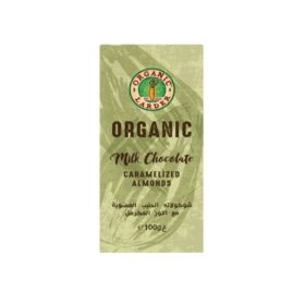 Organic Larder Caramelised Almond Milk Chocolate