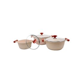 Prestige Essentials Granite Cookware Set - Pink