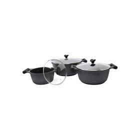 Prestige Essentials Granite Cookware Set - Black