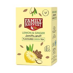 Family Harvest Lemon & Ginger Flavoured Green Tea