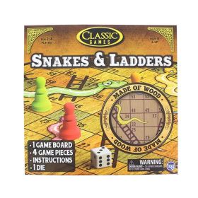 TCG Premium Wooden Snakes And Ladders