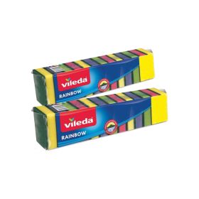 Vileda Rainbow Medium Foam Sponge Scourer