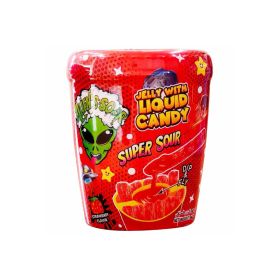 Aliens Sour Strawberry Flavour Jelly with Liquid Candy
