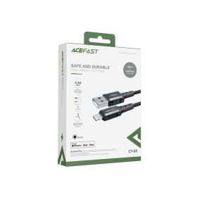 AceFast USB-A to Lightning Aluminum Alloy Charging Data Cable 1.2m Black