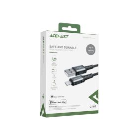 AceFast USB-A to Lightning Aluminum Alloy Charging Data Cable 1.2m Grey