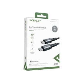 Acefast USB-C To USB-C Aluminum Alloy Charging Data Cable 1.2m Grey