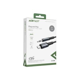 Acefast USB-C to 3.5mm Aluminum Alloy Audio Cable Grey