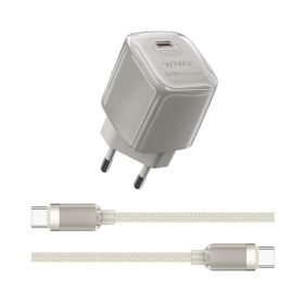 Wiwu Jello 30W White Charger Adapter with USB-C Cable