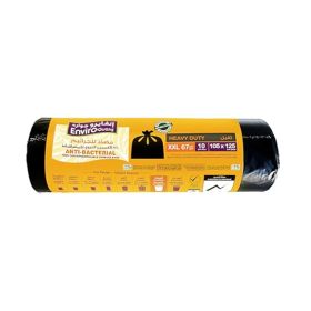 Enviro Guard Anti-Bacterial 105X125CM 67 Gallon XXL Black Garbage Bags