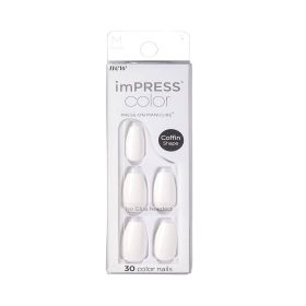Kiss Impress Coffin Shape Medium Color Nails - Frosting