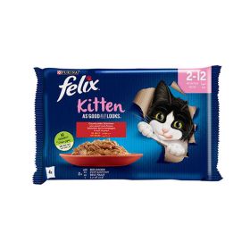 Purina Felix As Good As It Looks Beef & Chicken Jelly Kitten Wet Food
