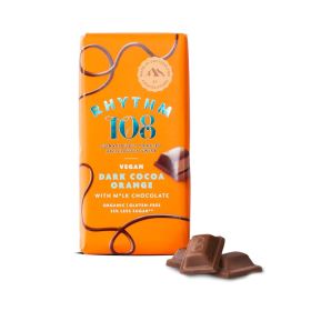 Rhythm 108 Vegan Dark Cocoa Orange With Milk Chocolate Bar