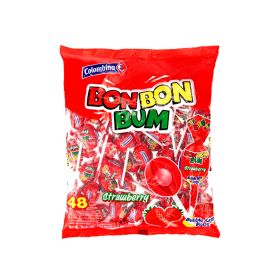 Colombina Bon Bon Bum Strawberry Lollipop