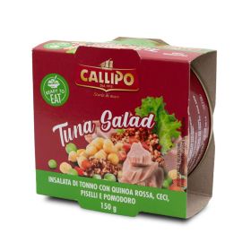 Callipo Tuna Salad with Red Quinoa, Chickpeas & Tomato