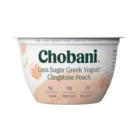 Chobani Less Sugar Clingstone Peach Greek Yogurt