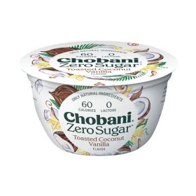 Chobani Zero Sugar Toasted Coconut Vanilla Greek Yogurt