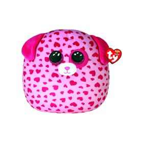 Squish-A-Boos Dog Tickle Pink 10 Inch