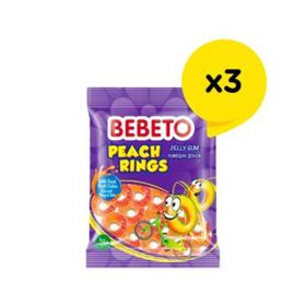 Bebeto Asorted Gumy Candy 3X70GM