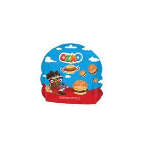 Solen Ozmo Burger Sandwich Biscuit with Milk and Chocolate Cream and Crispy Rice