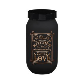 Herevin Decorated Canister Black 1000ml