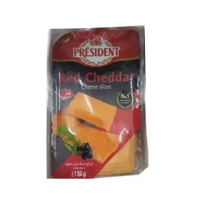President Red Cheddar Cheese Slices