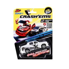 Crashems Explodes on Impact Pull Back Vehicle Assorted