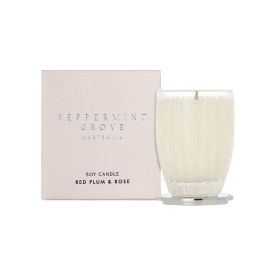 Peppermint Grove Red Plum & Rose Candle